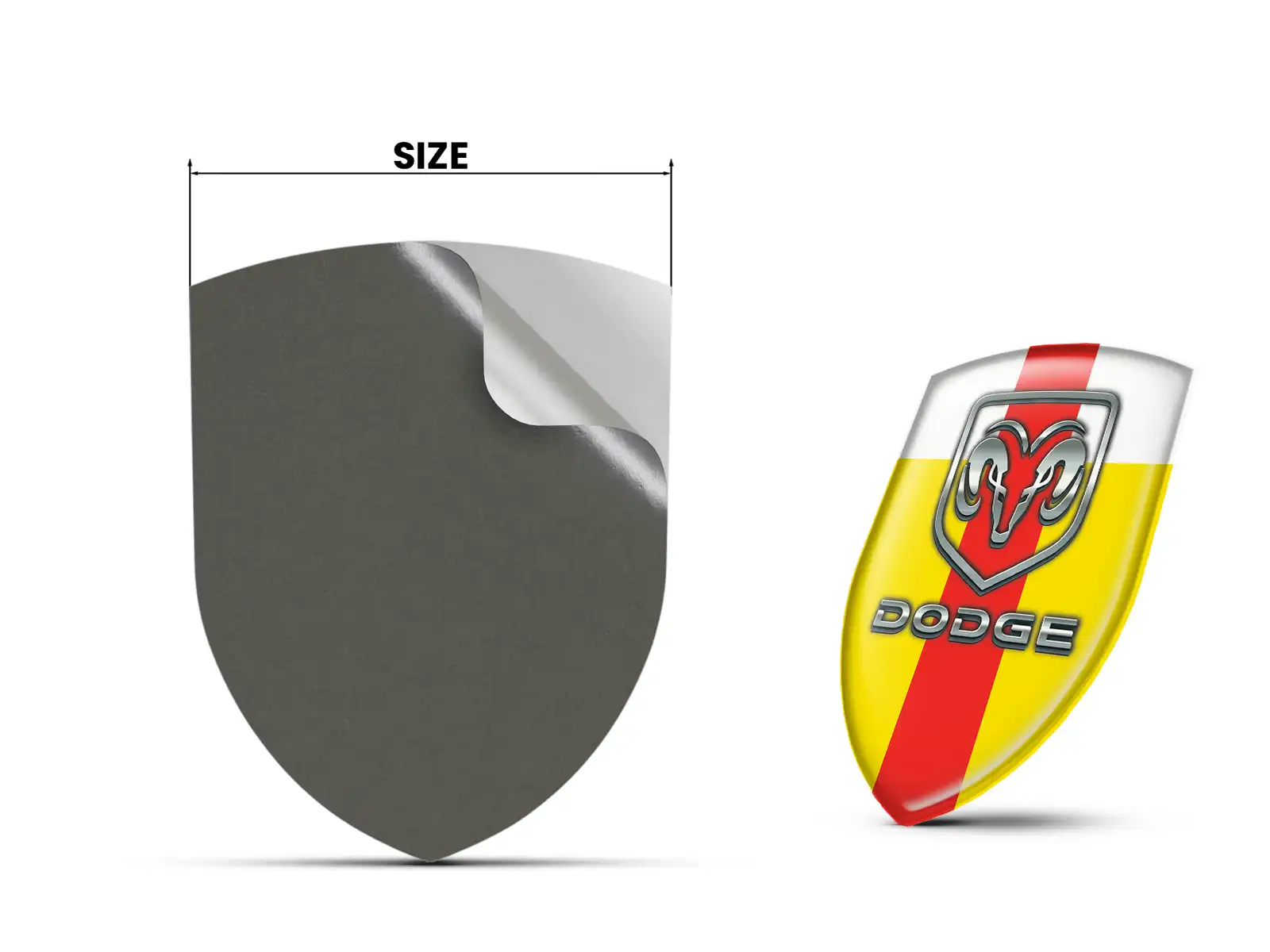 Dodge Domed label Custom Design Superior Dome Stickers
